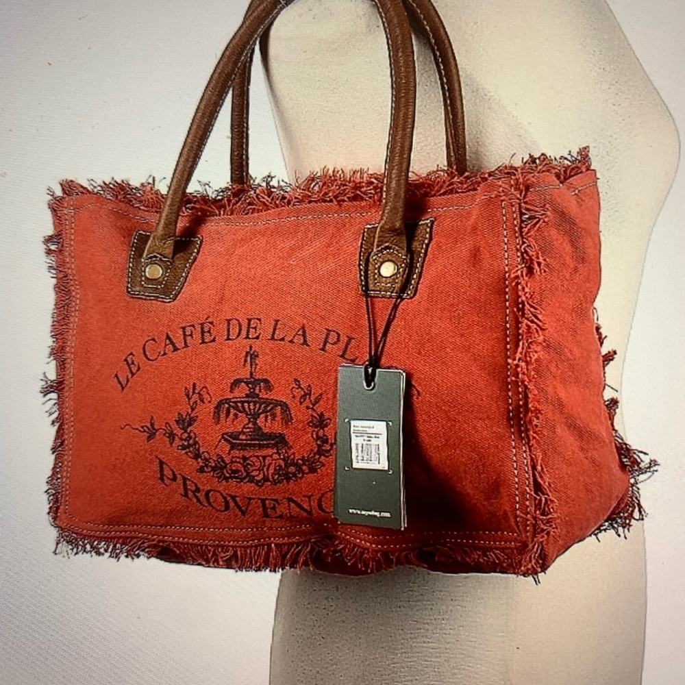Myra Vintage Style Tote Bag - Picture 6 of 10